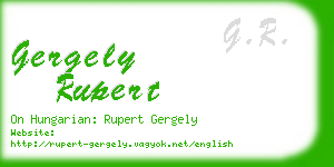 gergely rupert business card